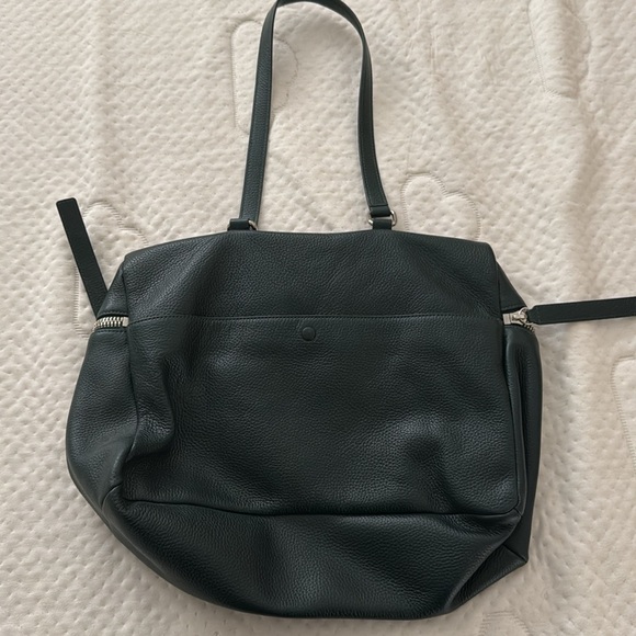 KARA- Forest green leather bag - Picture 4 of 8